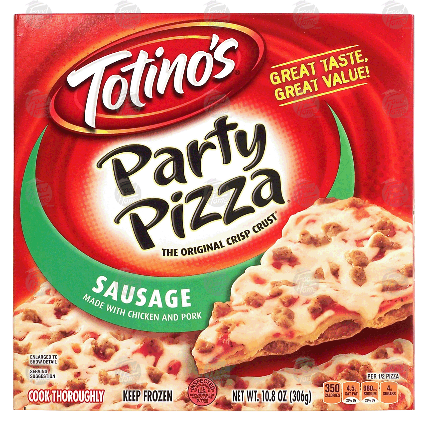 Totino's Party Pizza sausage pizza, crisp crust Full-Size Picture